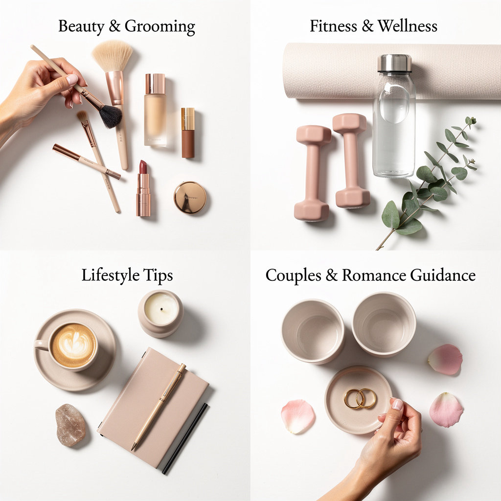 Emily's professional beauty, fitness, lifestyle and couples services showcase